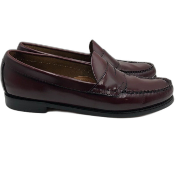 Weejuns GH Bass & Co Men's Burgundy Leather Slip On Penny Loafers 12D Preppy - Picture 3 of 12
